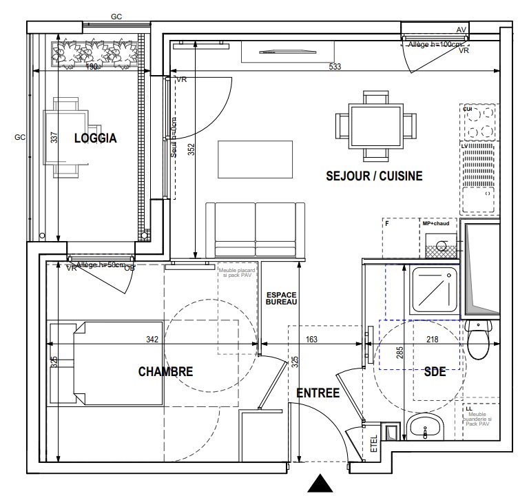 APPARTEMENT T2 A LOUER - ROUBAIX - 43.42 m2 - 616 &euro; charges comprises par mois