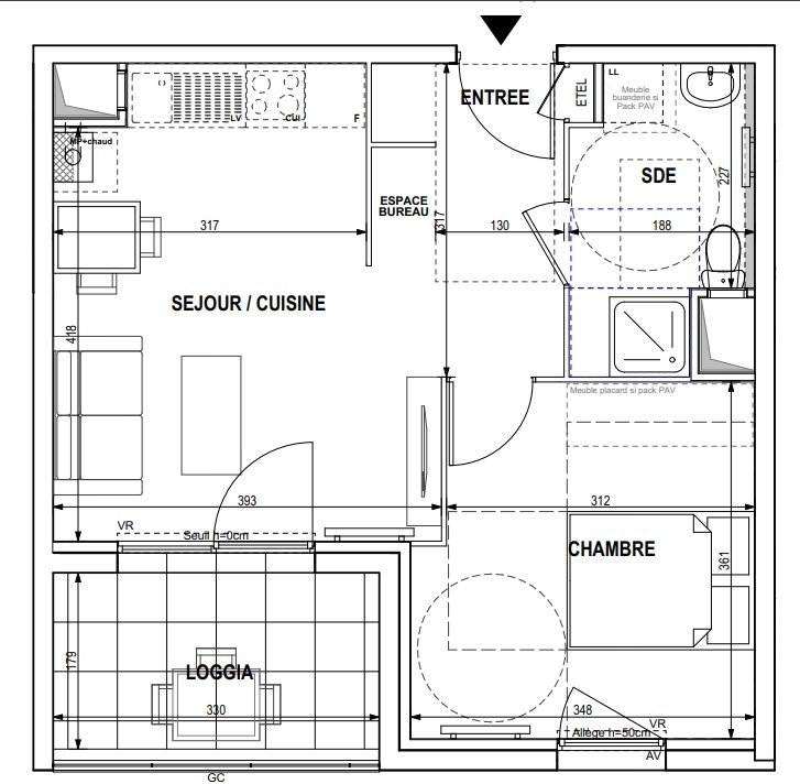 APPARTEMENT T2 A LOUER - ROUBAIX - 39.39 m2 - 715 &euro; charges comprises par mois