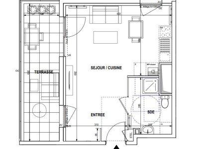 APPARTEMENT T1 A LOUER - ROUBAIX - 33.99 m2 - 565 &euro; charges comprises par mois