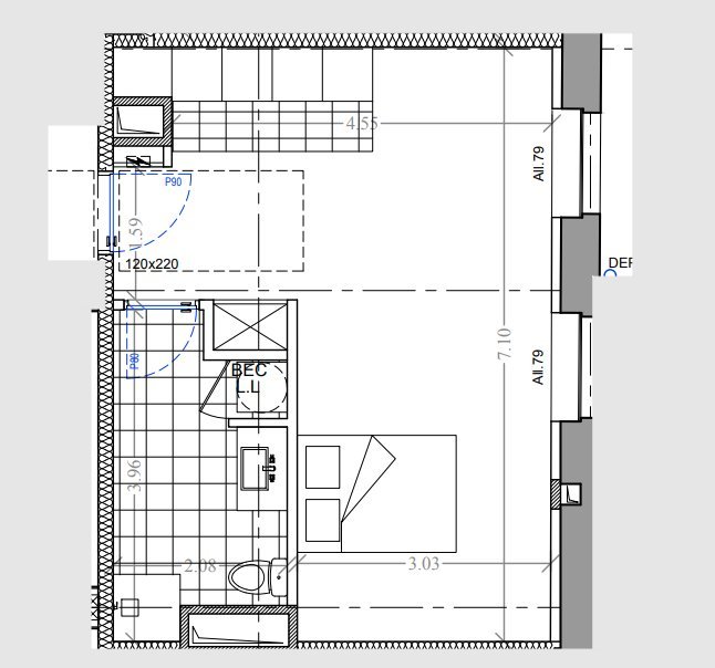 APPARTEMENT T1 A LOUER - SECLIN - 35.2 m2 - 545�&euro; charges comprises par mois