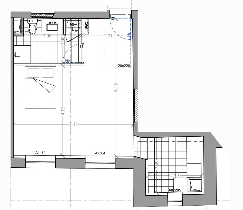 APPARTEMENT T1 A LOUER - SECLIN - 38.2 m2 - 595�&euro; charges comprises par mois