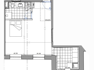 APPARTEMENT T1 A LOUER - SECLIN - 38.2 m2 - 595�&euro; charges comprises par mois