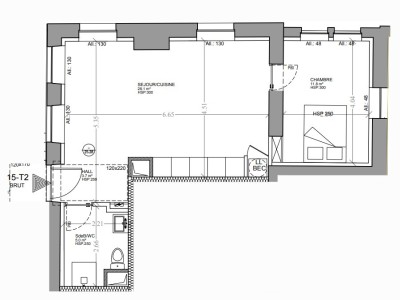 APPARTEMENT T2 A LOUER - SECLIN - 48.6 m2 - 670�&euro; charges comprises par mois