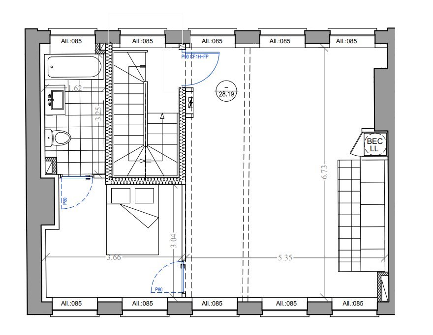 APPARTEMENT T2 A LOUER - SECLIN - 51.6 m2 - 680�&euro; charges comprises par mois