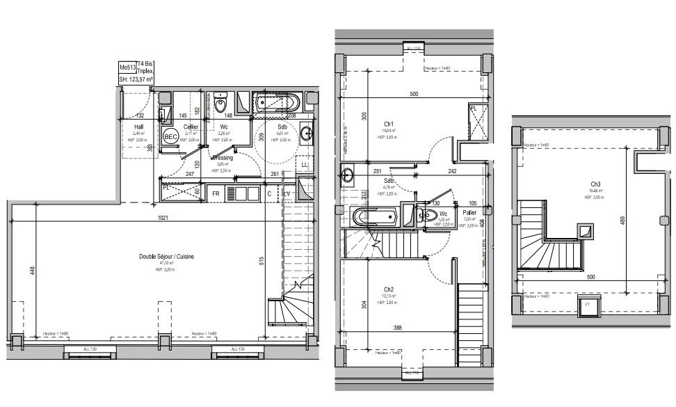 APPARTEMENT T4 BIS A LOUER - MARQUETTE LEZ LILLE - 125.52 m2 - 1 212 &euro; charges comprises par mois